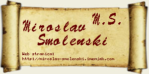 Miroslav Smolenski vizit kartica